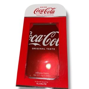 Glamlite x Coca-Cola Original Palette NIB 8 Pan Eyeshadow Shades Collectible